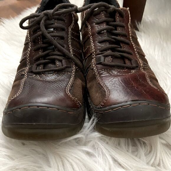 Steve Madden Brown Lapis Lace-up Y2K Leather & Suede Oxford Sneakers Academia - Picture 11 of 12